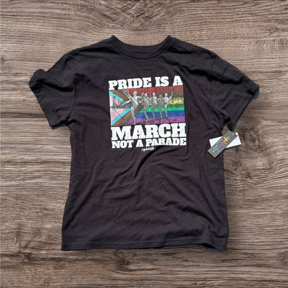 The Phluid Project "Pride Is a March Not A Parade" T-Shirt, Black, Size XL, NWT - Picture 2 of 4